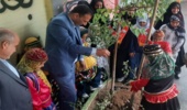 مراسم درختکاری در دبستان فاطمه عرب فردیس با همکاری اداره منابع طبیعی و آبخیزداری کرج