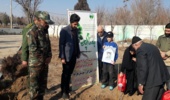  برگزاری پویش نهالکاری با نام پدر در بوستان روستایی صالحیه شهرستان نظر آباد