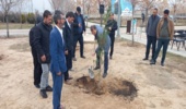 اجرای مراسم غرس نهال در گلسار با حضور مسئولان و مردم