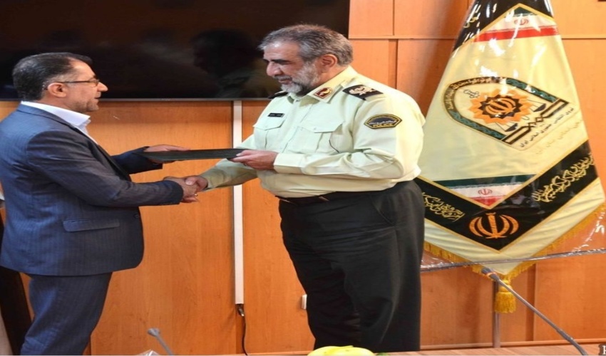 تقدیر مدیر کل منابع طبیعی و آبخیزداری البرز از فرمانده انتظامی استان به مناسبت هفته فراجا