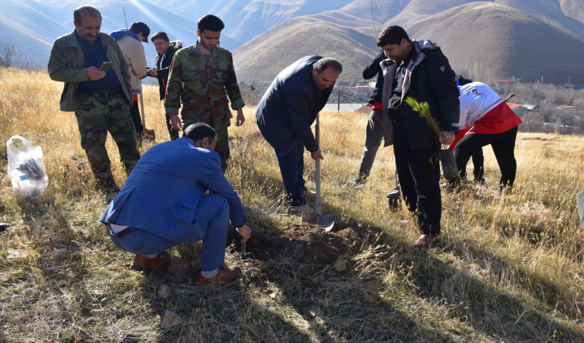 برگزاری مراسم نهالکاری در کرج به یاد شهدای غزه و لبنان